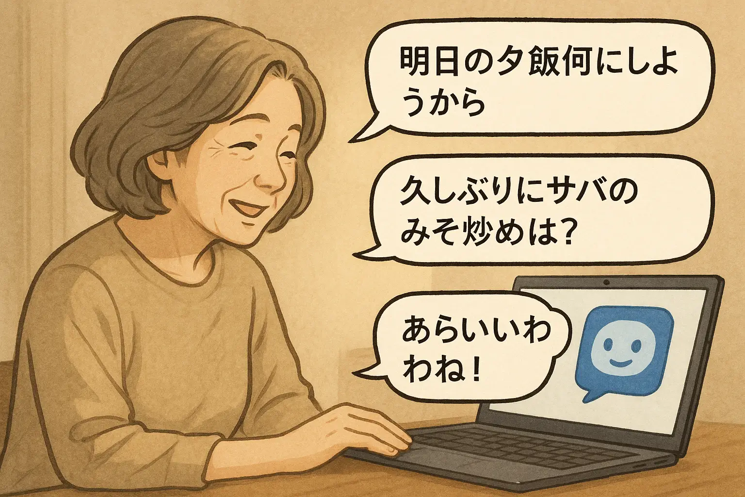 夕飯の相談をする女性